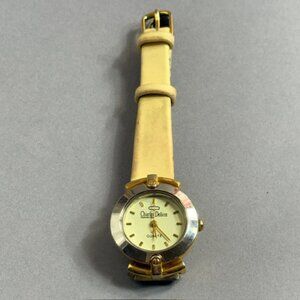 Vintage Charles Delion Gold Watch Wristwatch Gift Quartz